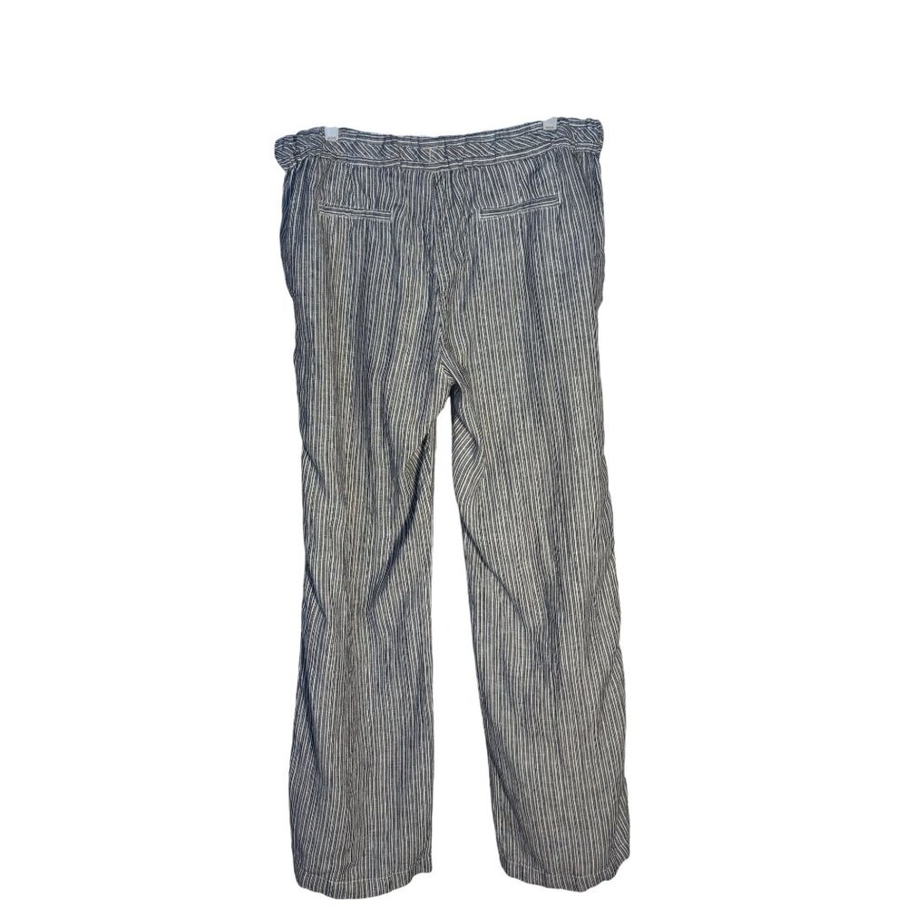 Caslon Striped 100% Linen Drawstring Pants Size L - Picture 4 of 14